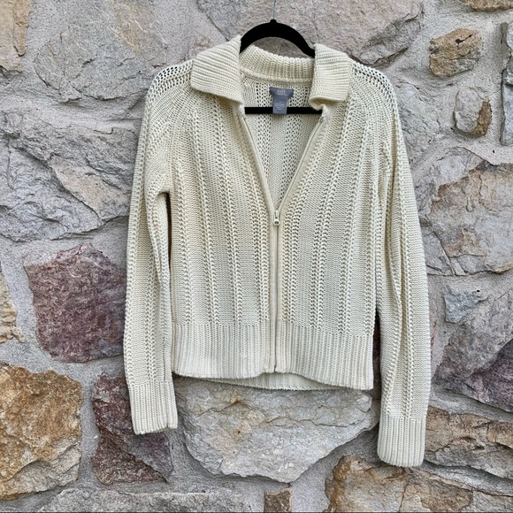 G H Bass zipper down sweater size small - Picture 3 of 6